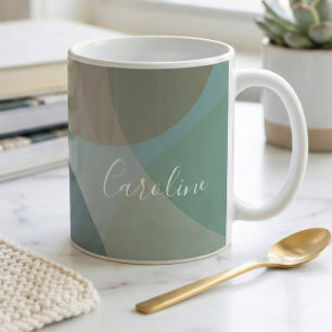 Mug Formes Abstraites dans le nom de script personnali