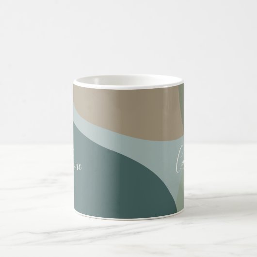 Mug Formes Abstraites dans le nom de script personnali (Centre)