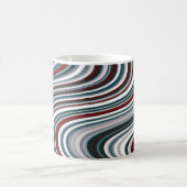 Mug Formes Abstraites de Courbe Rouge Marron et Bleu T (Centre)