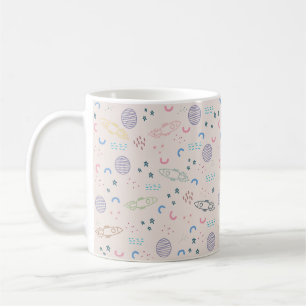Mug Formes Abstraites Espace Motif Pastel cosmique