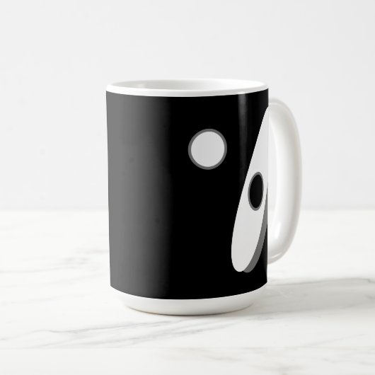 Mug Formes abstraites modernes en noir et blanc (Devant droit)