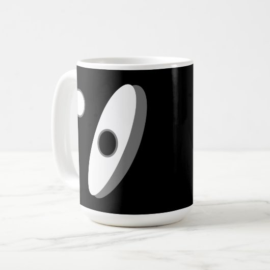 Mug Formes abstraites modernes en noir et blanc (Devant gauche)