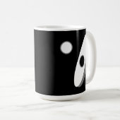 Mug Formes abstraites modernes sur fond noir et blanc (Devant droit)