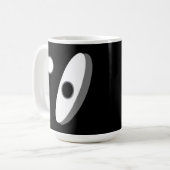Mug Formes abstraites modernes sur fond noir et blanc (Devant gauche)