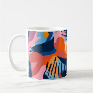 Mug Formes Abstraites Modernes Vibrantes Motif