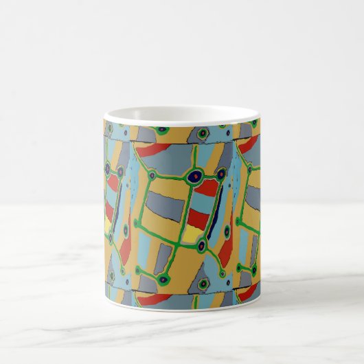 Mug Formes Abstraites, style Matisse, ajouter du texte (Centre)