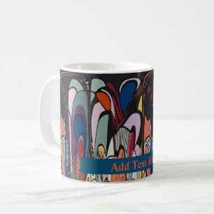 Mug Formes Abstraites, Style Matisse, ajouter du texte