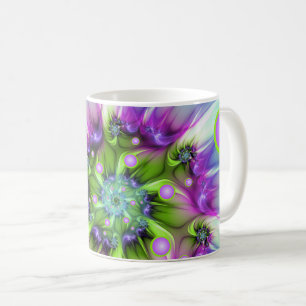 Mug Formes arrondies de spirale colorées Art fractal A