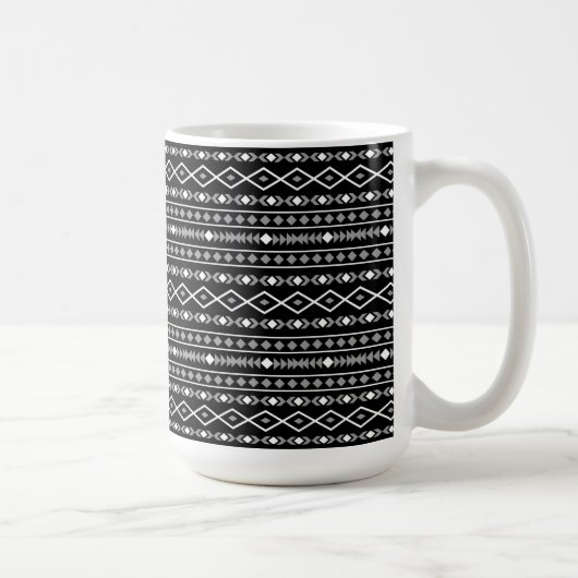 Mug Formes Aztec Motif gris noir (Droite)