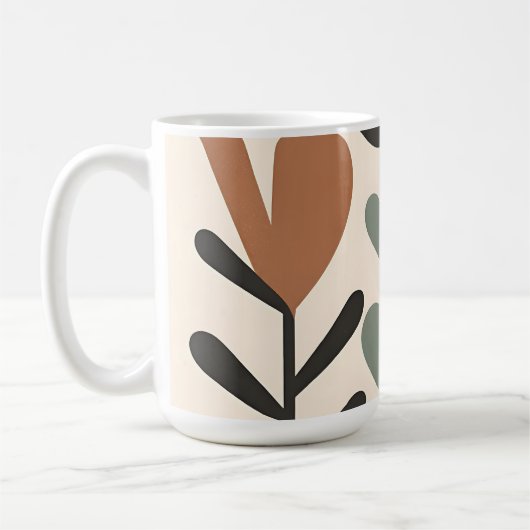 Mug Formes botaniques abstraites (Gauche)