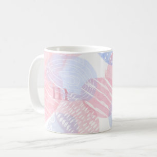 Mug Formes d'aquarelle Abstrait Bleu et Bleu