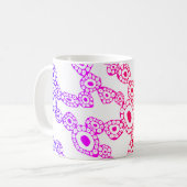 Mug Formes de blobs de cercle abstrait aléatoire multi (Devant gauche)
