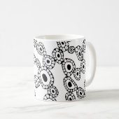 Mug Formes de blobs de cercle aléatoires abstraites (Devant droit)
