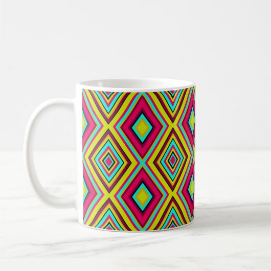 Mug Formes de losange géométrique sans couture moderne (Gauche)