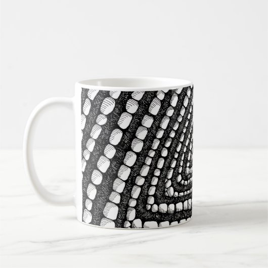 Mug Formes de stylo et d'encre de triangle abstrait dé (Gauche)