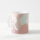 Mug Formes de ton terrestre avec initial (Devant gauche)