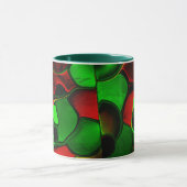 Mug Formes déformées et étranges, couleurs rouge et ve (Centre)
