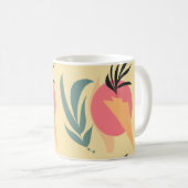 Mug Formes d'illustration Plante Abstrait rose jaune (Devant droit)