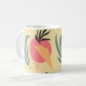 Mug Formes d'illustration Plante Abstrait rose jaune (Devant gauche)