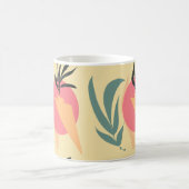 Mug Formes d'illustration Plante Abstrait rose jaune (Centre)