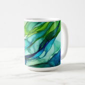 Mug Formes en vert et bleu (Devant droit)