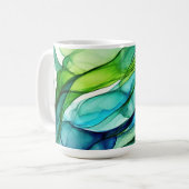 Mug Formes en vert et bleu (Devant gauche)