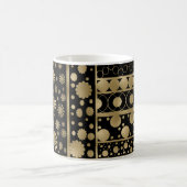Mug Formes et Fleurs Tangle en noir et or (Centre)