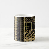 Mug Formes et Fleurs Tangle en noir et or (Centre)