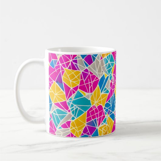 Mug Formes et lignes géométriques en couleur vive (Gauche)