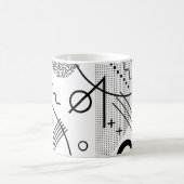 Mug Formes et lignes géométriques en noir et blanc coo (Centre)
