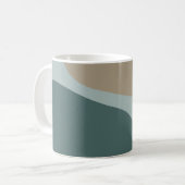 Mug Formes géométriques Abstraites Boho Bleu et Jaune (Devant gauche)