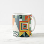 Mug Formes géométriques, arrière - plan simple plat. (Devant droit)