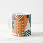 Mug Formes géométriques, arrière - plan simple plat. (Devant gauche)