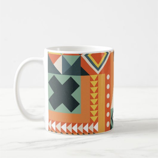 Mug Formes géométriques, arrière - plan simple plat. (Gauche)
