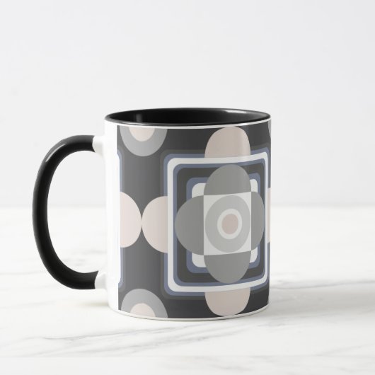 Mug Formes géométriques avec rose (Gauche)