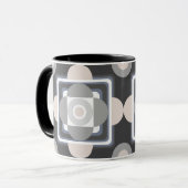 Mug Formes géométriques avec rose (Devant gauche)