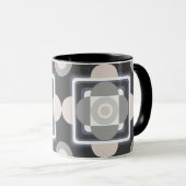 Mug Formes géométriques avec rose (Devant droit)