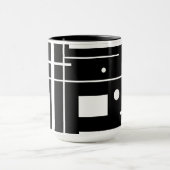 Mug Formes Géométriques Blanches Sur La Musique De Caf (Centre)