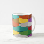 Mug Formes géométriques cool et colorées (Devant droit)