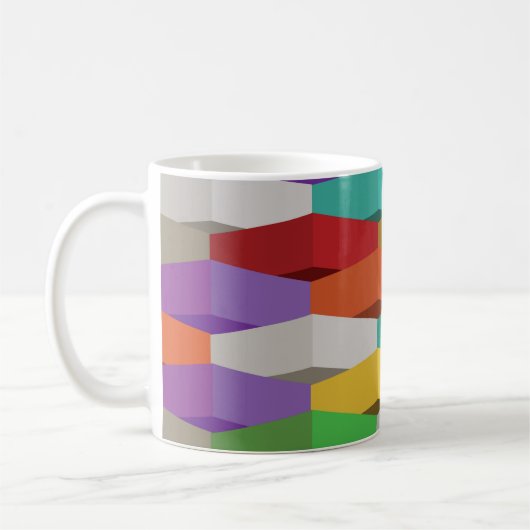 Mug Formes géométriques cool et colorées (Gauche)