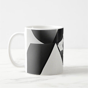 Mug Formes géométriques en noir blanc gris