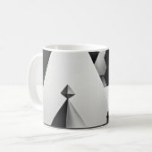Mug Formes géométriques en noir blanc gris (Devant gauche)