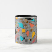 Mug Formes géométriques memphis abstraites patches rét (Centre)