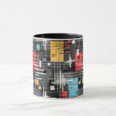 Mug formes géométriques modernes Abstraites rayées (Centre)