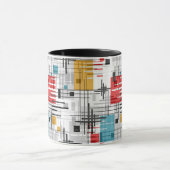 Mug formes géométriques modernes Abstraites rayées (Centre)