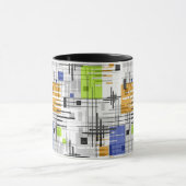 Mug formes géométriques modernes Abstraites rayées (Centre)