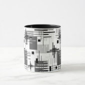 Mug Formes géométriques modernes abstraites rayées (Centre)