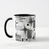 Mug Formes géométriques modernes abstraites rayées (Gauche)