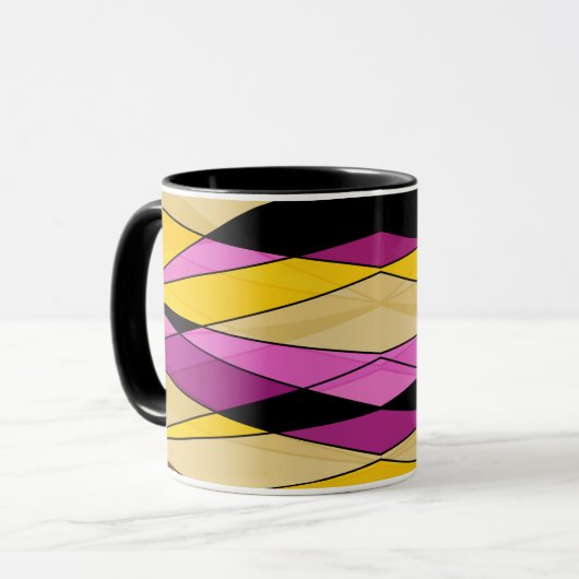 Mug formes géométriques modernes Abstraites triangles  (Devant gauche)