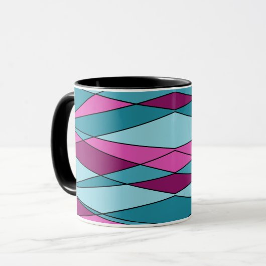 Mug formes géométriques modernes Abstraites triangles  (Devant gauche)